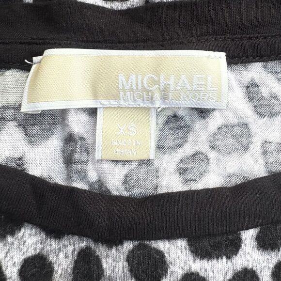 MICHAEL Michael Kors Cheetah Mixed Media Knit Top - Picture 7 of 9